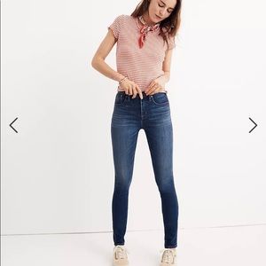 Madewell Petite 10” high rise skinny jeans in Danny Wash